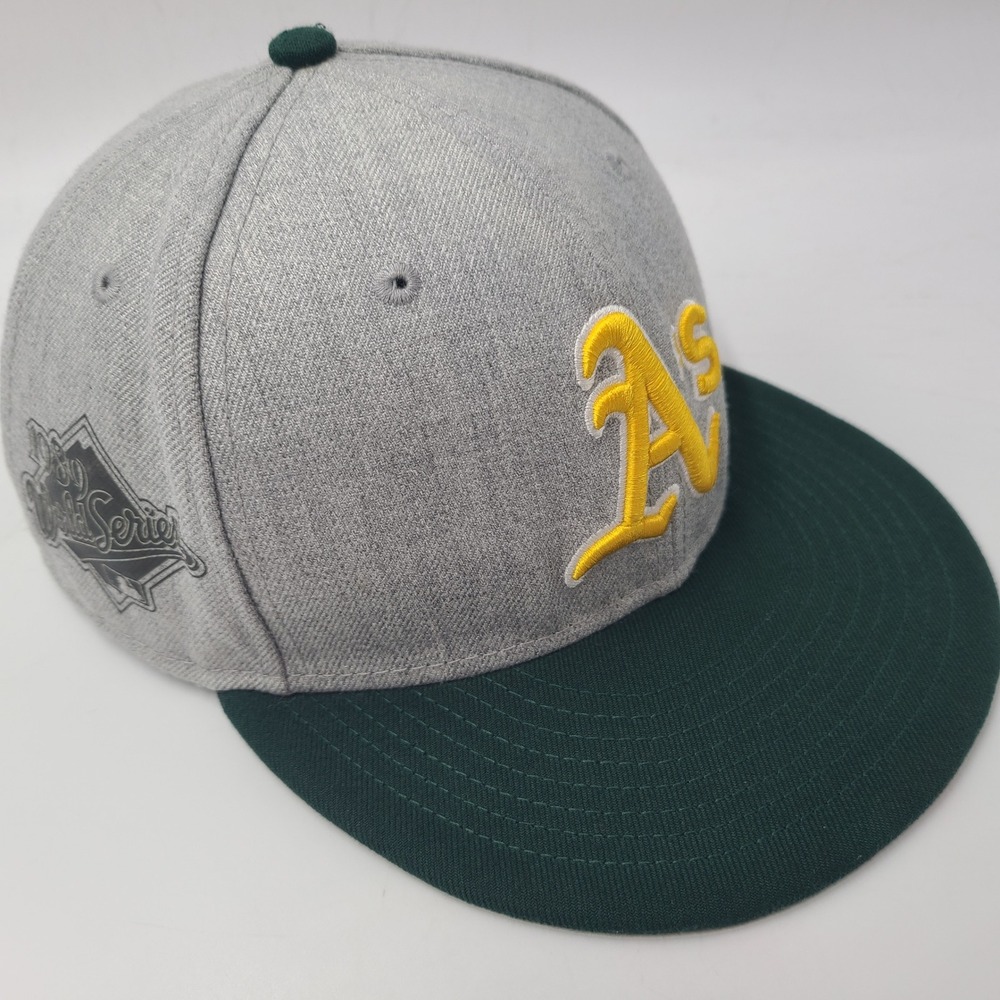 Oakland Athletics Hat Fitted 7 1/8 New Era 59Fifty Gray A's 1989 World Series